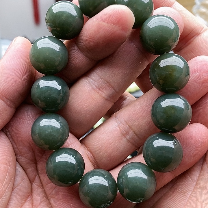 【闪购商品】未镶嵌手链和田玉18且末蓝