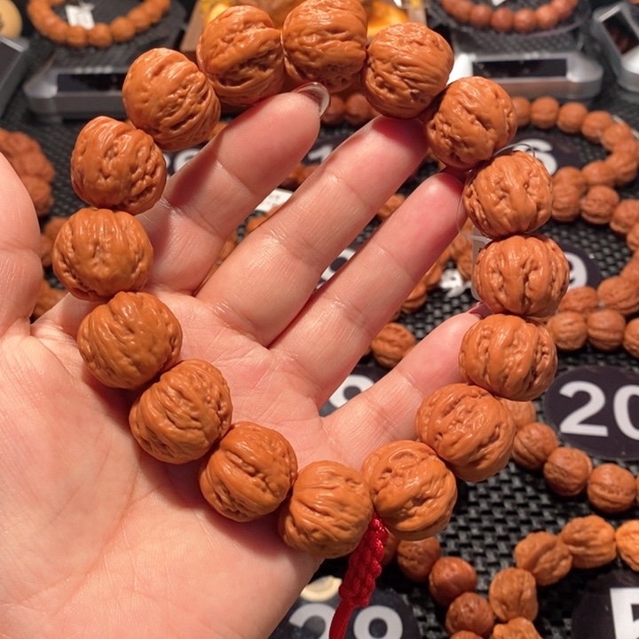 文玩核桃手串核桃手持磨盘粗筋2.2尺寸全品