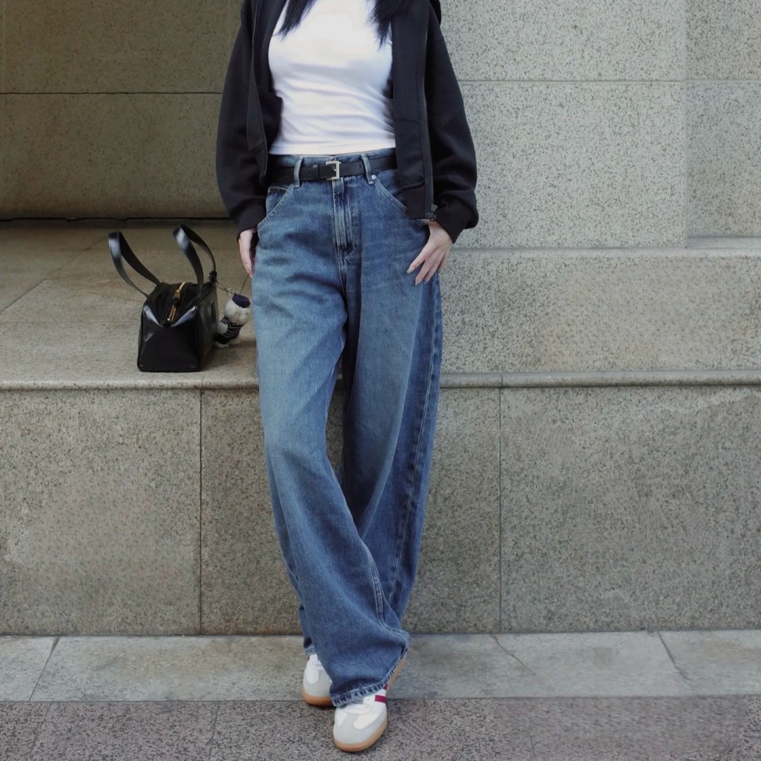 25款满印直筒牛仔裤