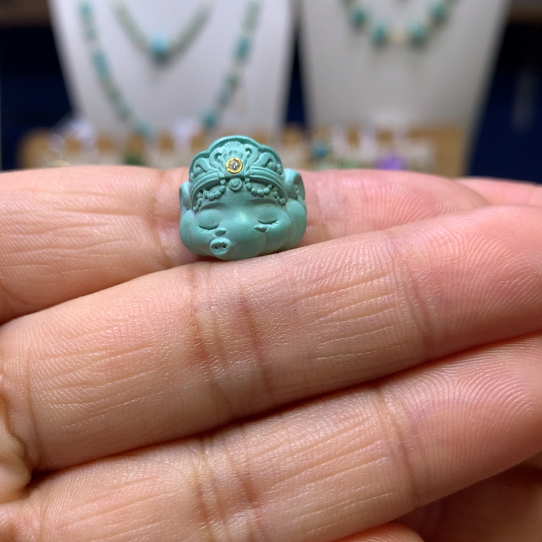 绿松石未镶嵌象神