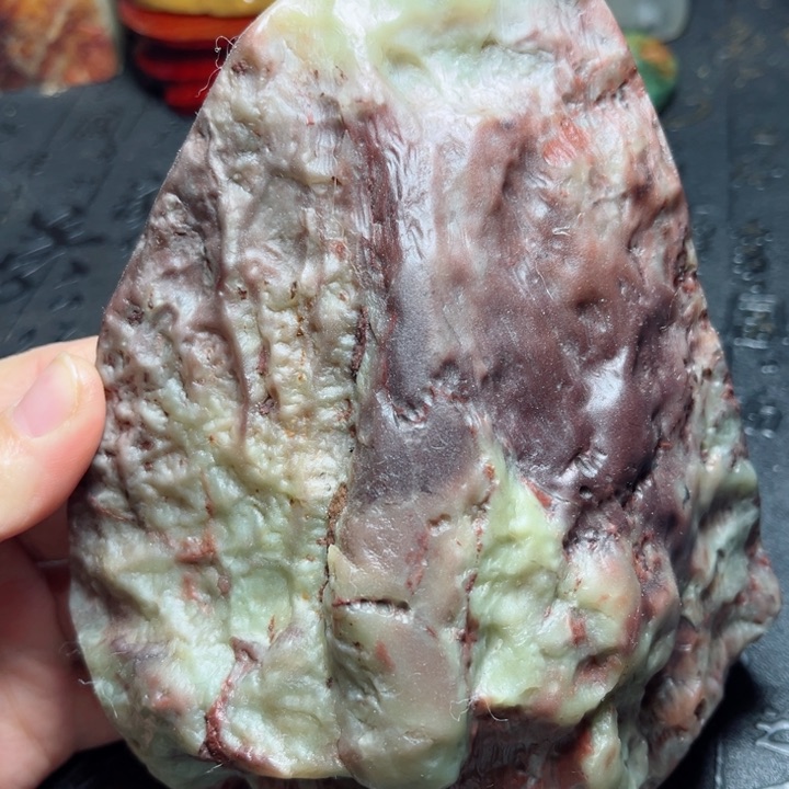 昌化石豆青硃砂原石