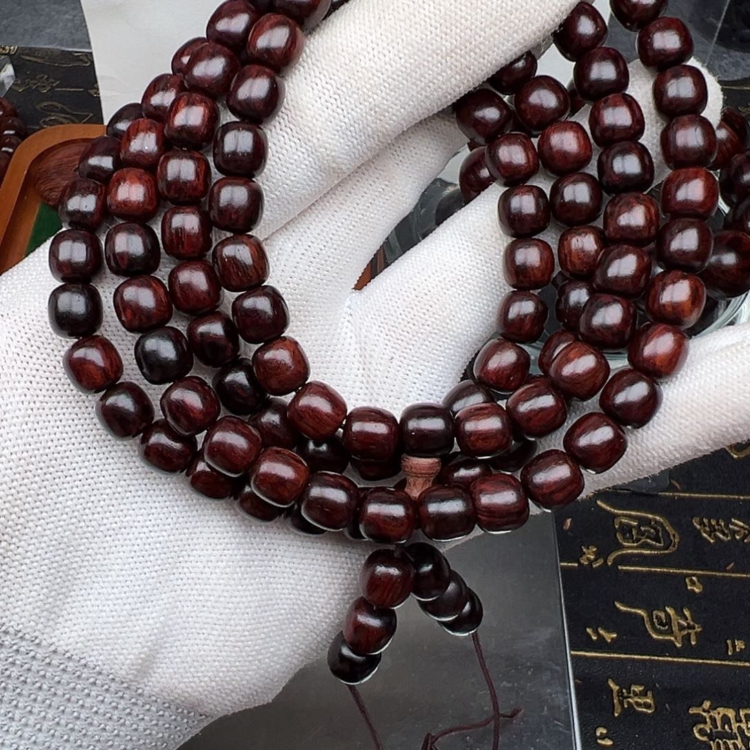 木0.8海南红降黑金108颗满油