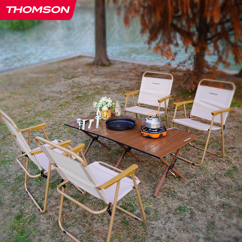THOMSON便携户外折叠蛋卷桌克米特椅野餐露营摆摊多功能折叠收纳