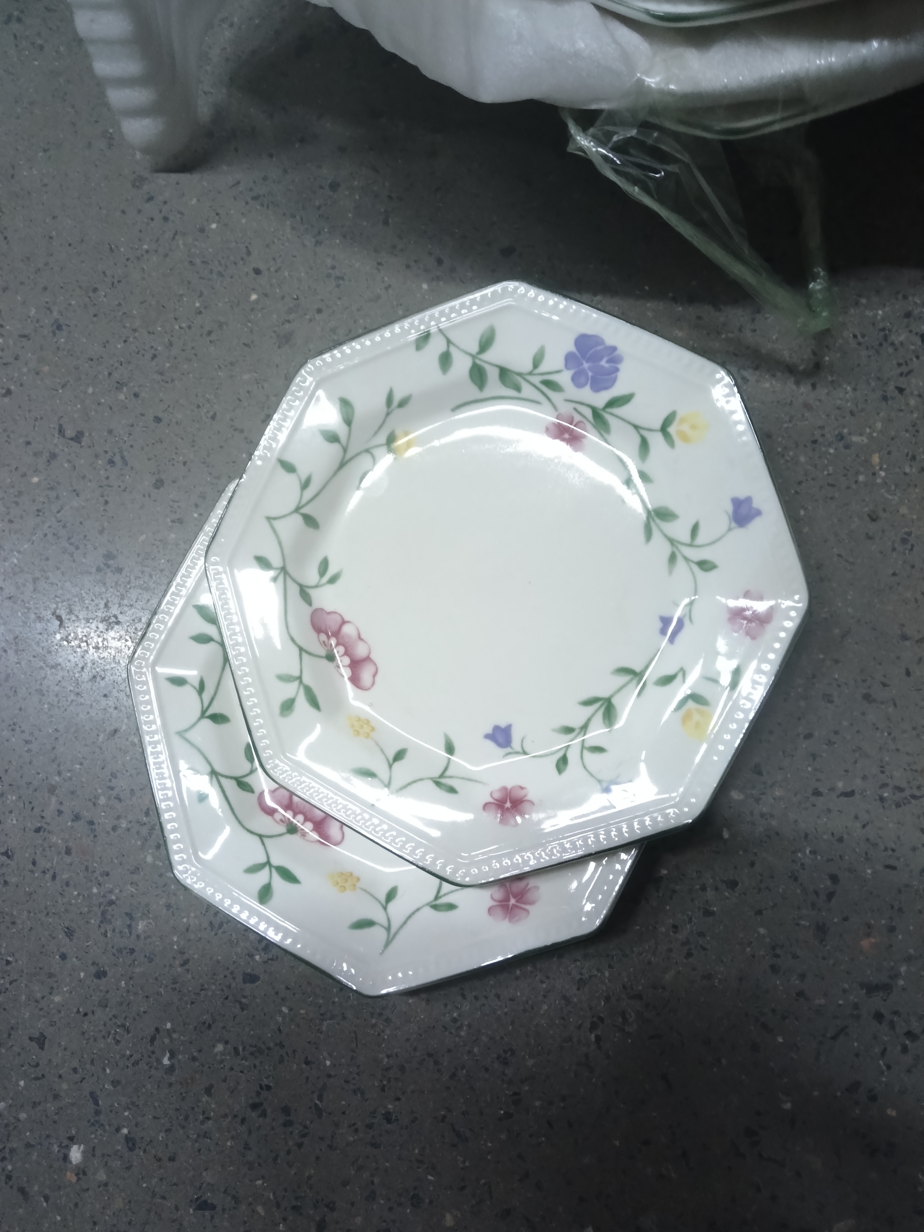 国营尾货八角碎花蝶一对