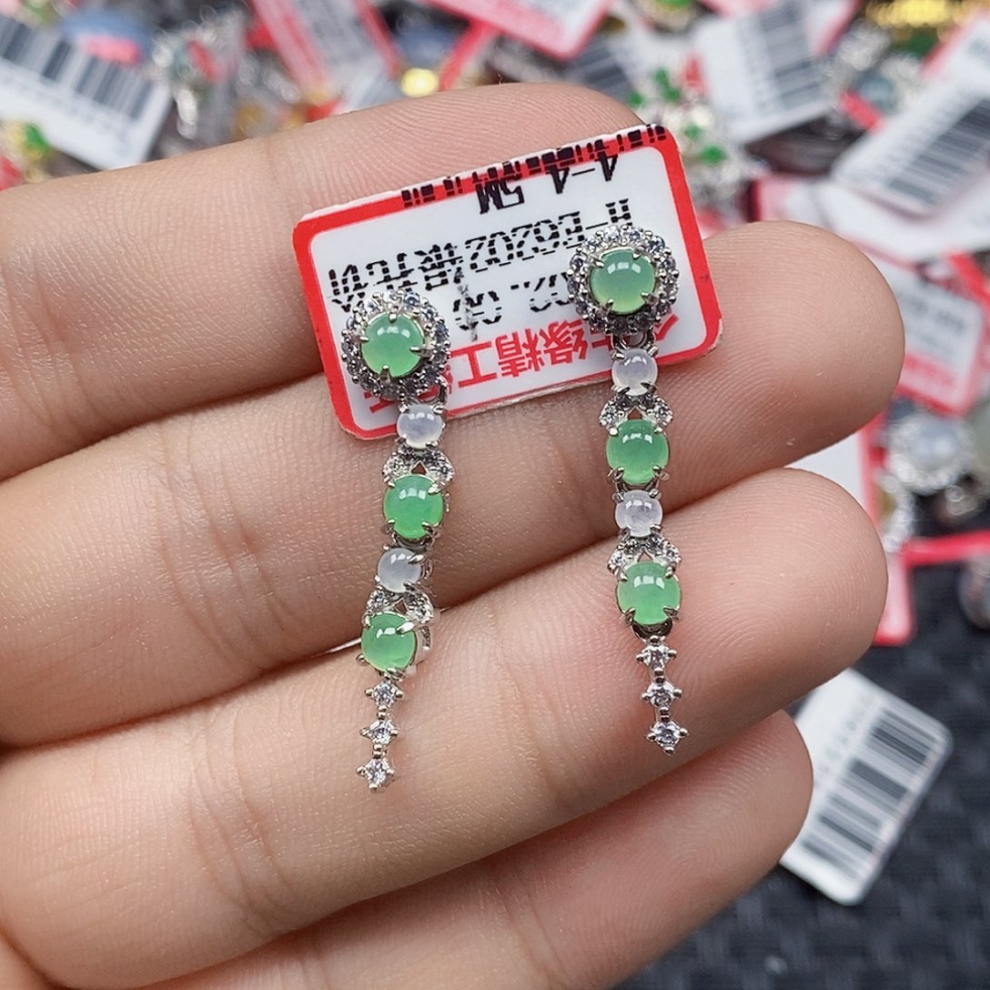 翡翠银S925镶嵌戒指