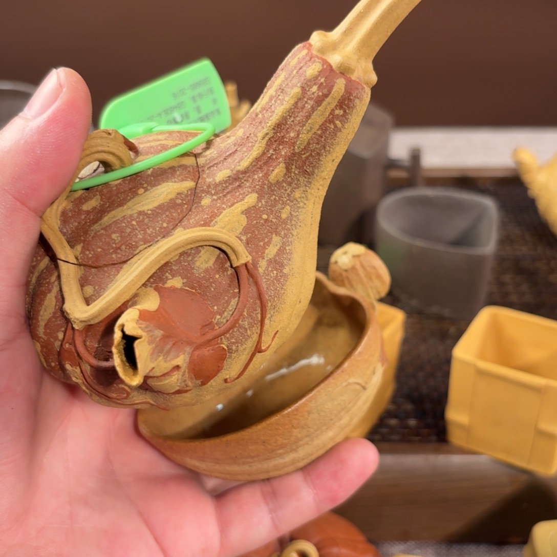 茶壶紫砂南瓜侧把一壶一杯