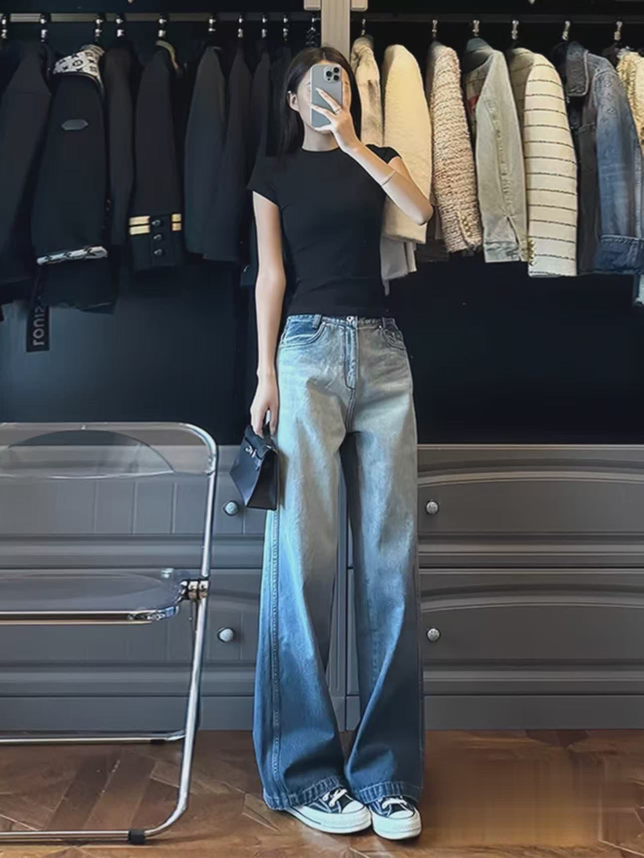 设计感百搭女装牛仔裤