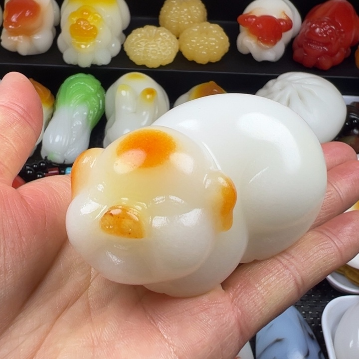 新疆戈壁五彩石金丝