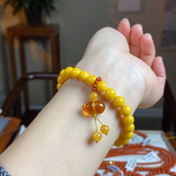 琥珀手链未镶嵌蜜蜡手串7