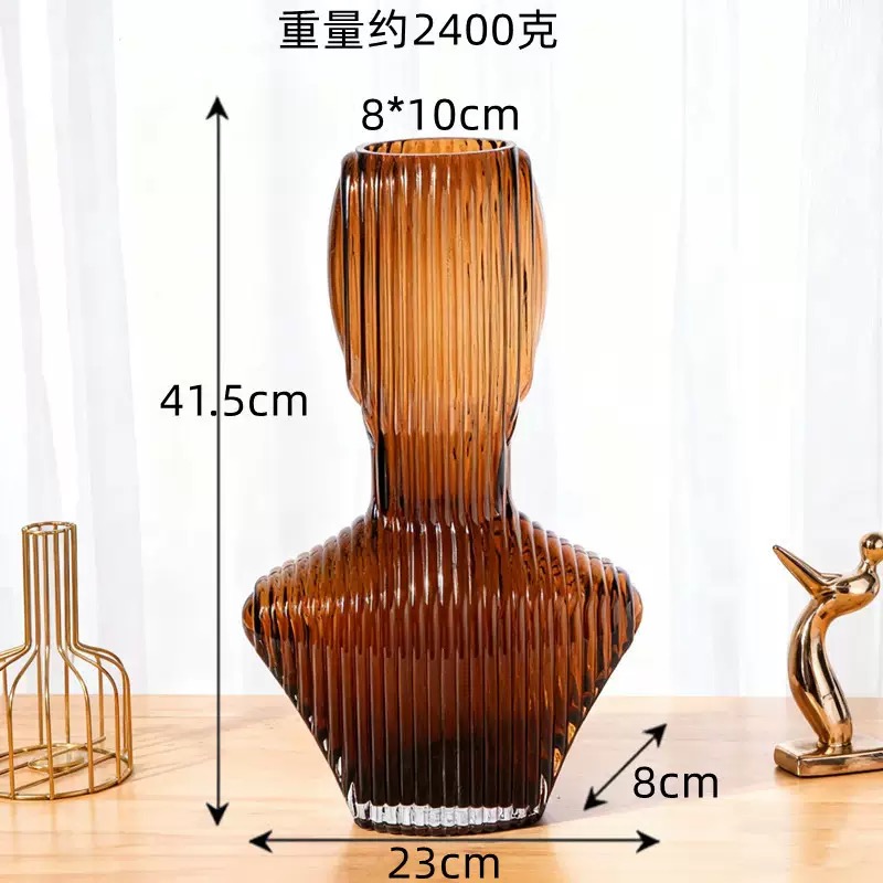 【金灯树专用花瓶】琉璃玻璃大号透明大肚花瓶室内装饰摆件工厂直发