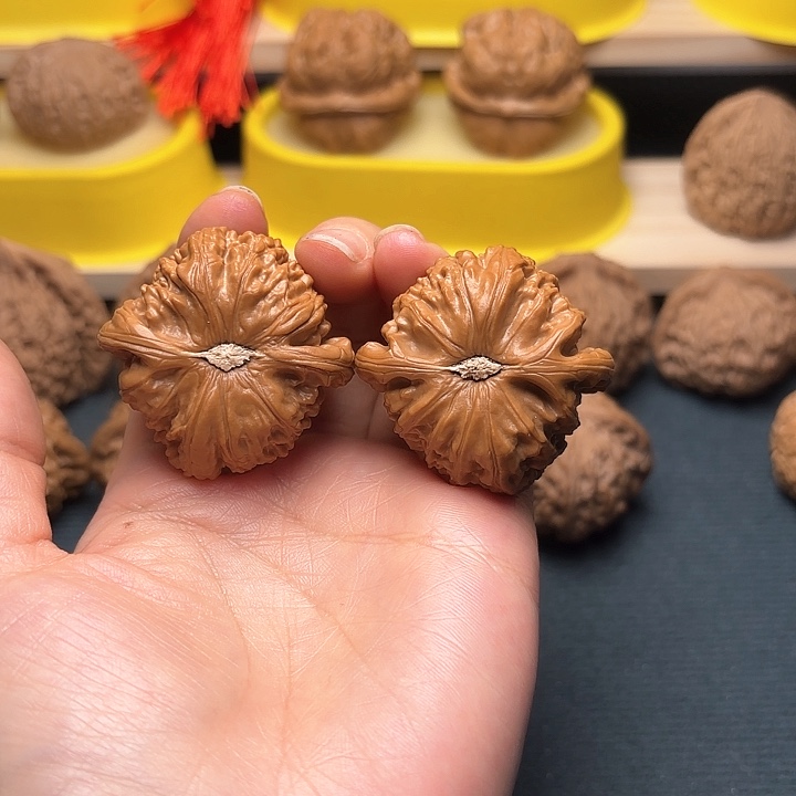 文玩核桃把件40白狮子