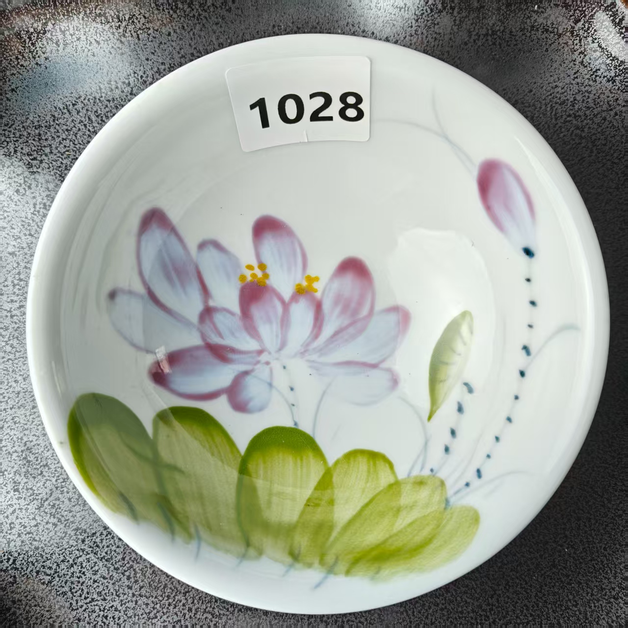 景德镇手绘釉中彩（食品级）紫色釉壮壮碗1028