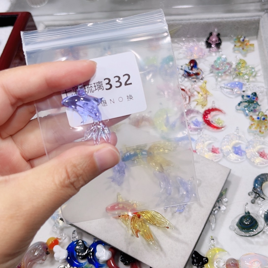 琉璃吊坠(不含链)332紫色锦鲤