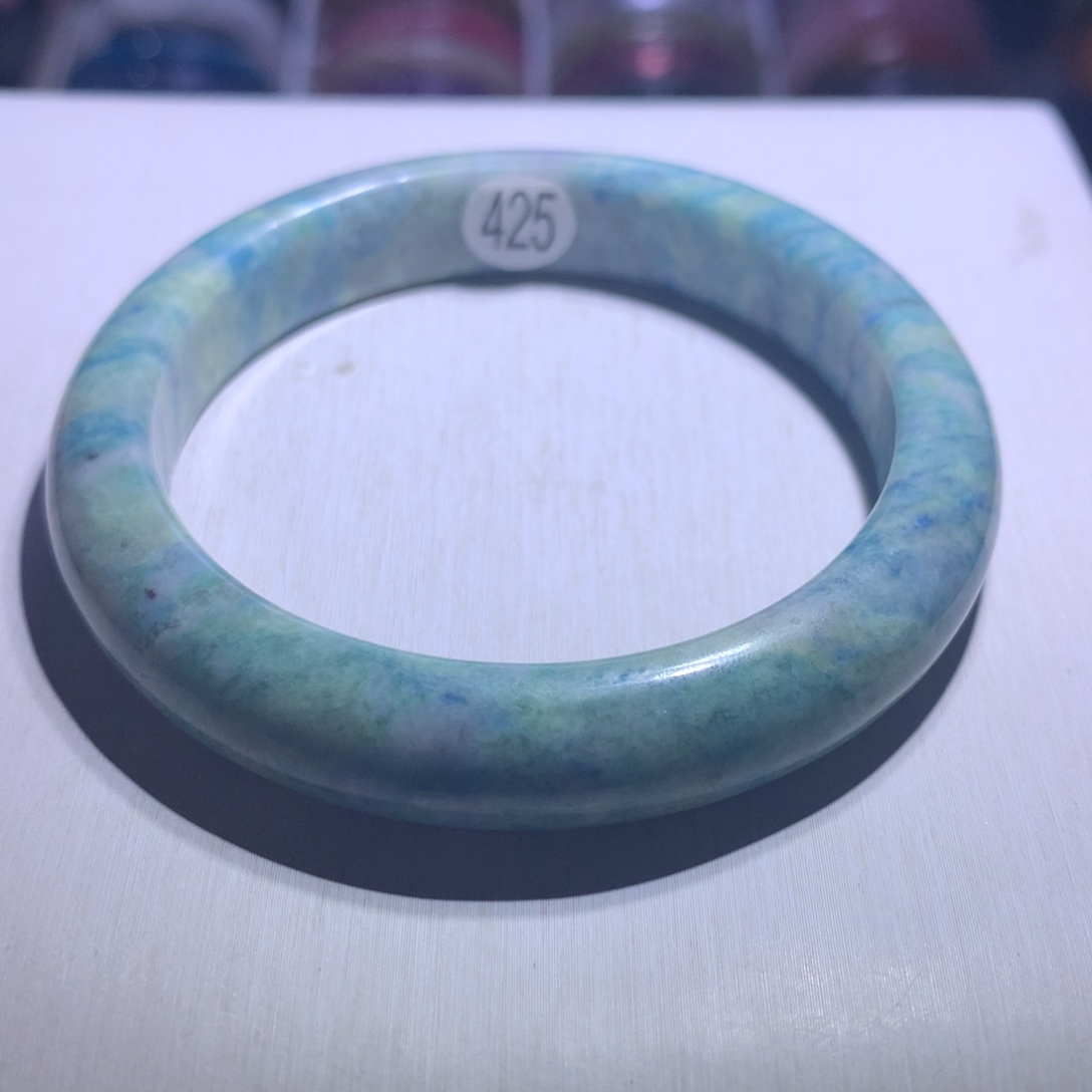 手镯水晶银S925镶嵌方纳石55.8圈425