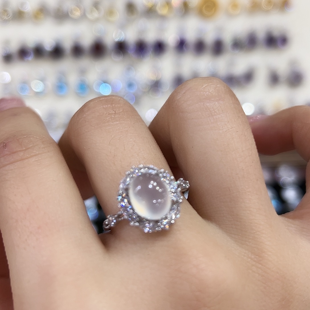 小***王蛇纹石玉银S925镶嵌戒指