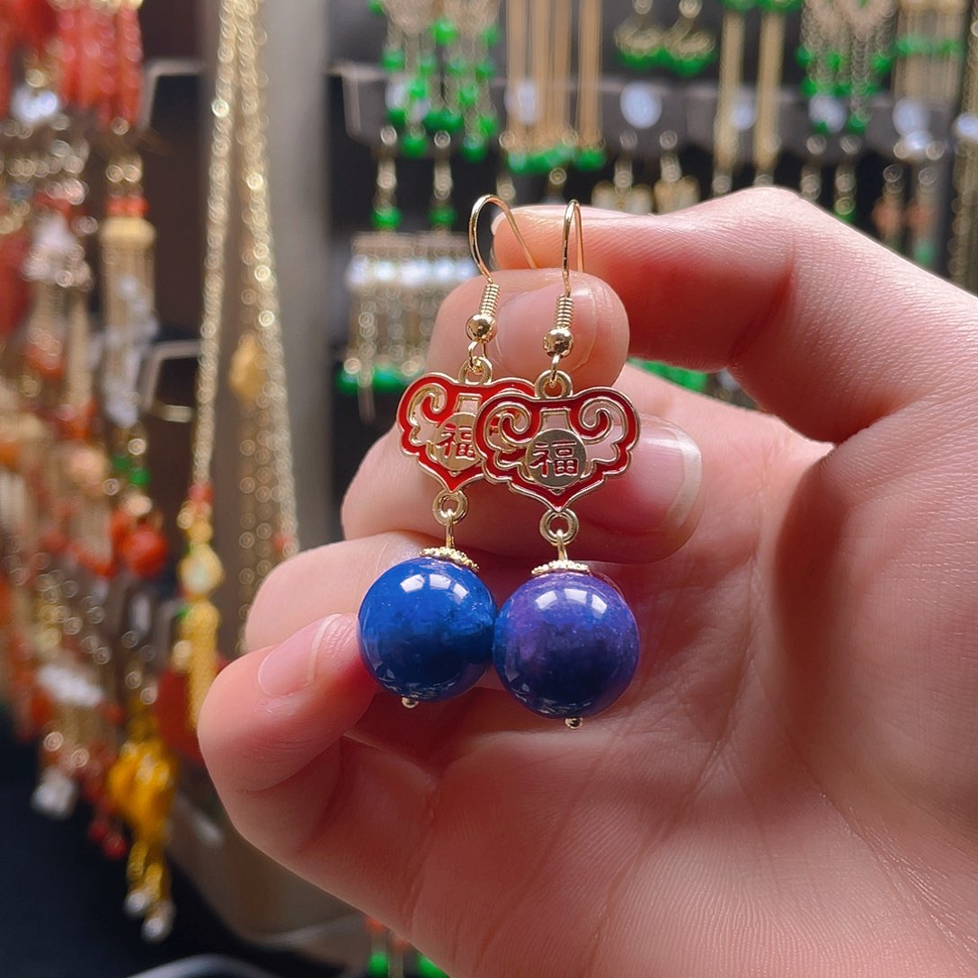 玛瑙/玉髓耳饰合金饰品