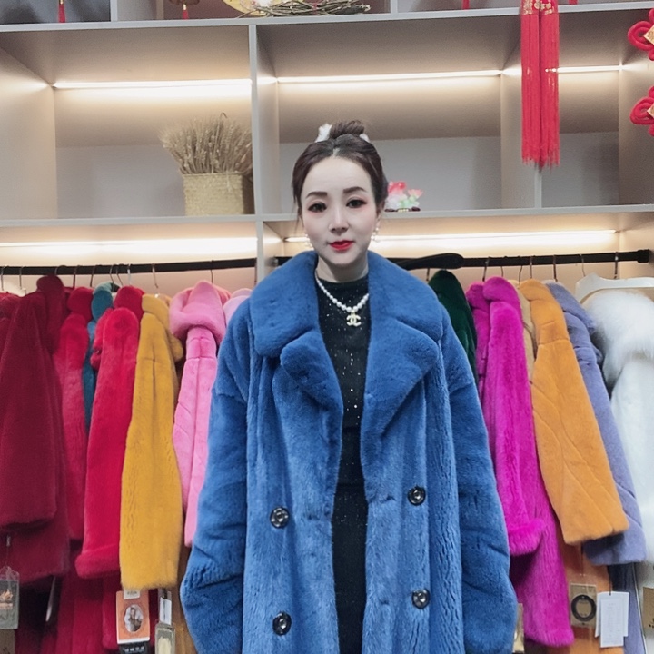 进口整版水貂皮大衣