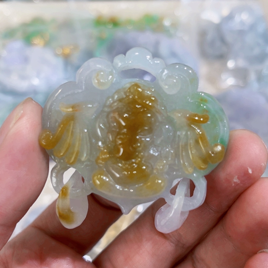 *****翡翠未镶嵌吊坠(赠链)代编织