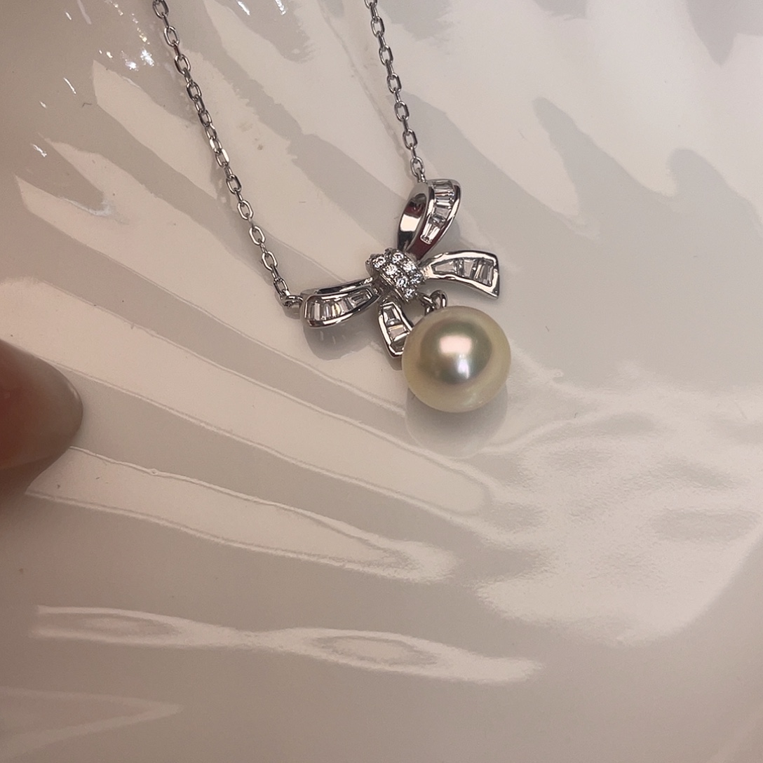 银S925镶嵌海水珍珠颈饰