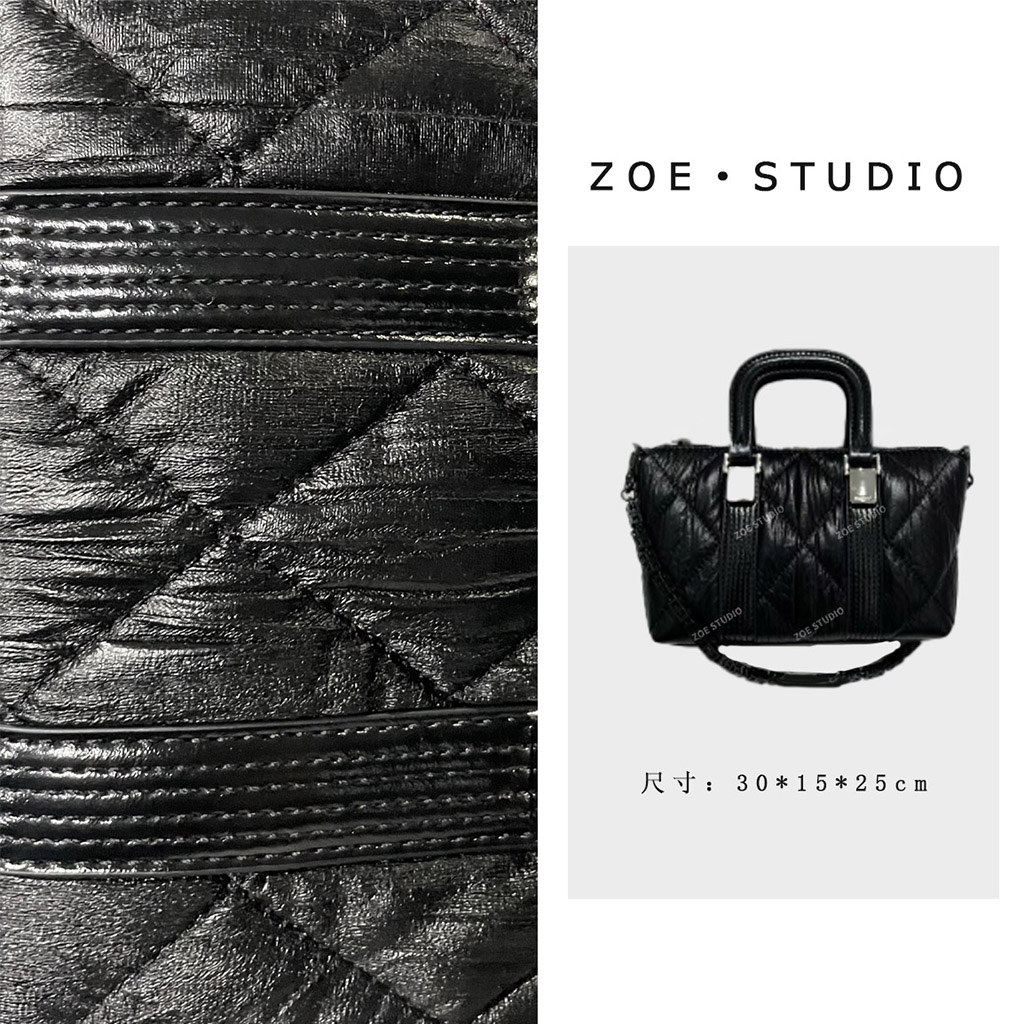 【佐伊甄选】ZT-D7116-黑色时尚简约通勤休闲韩版气质托特包夏季