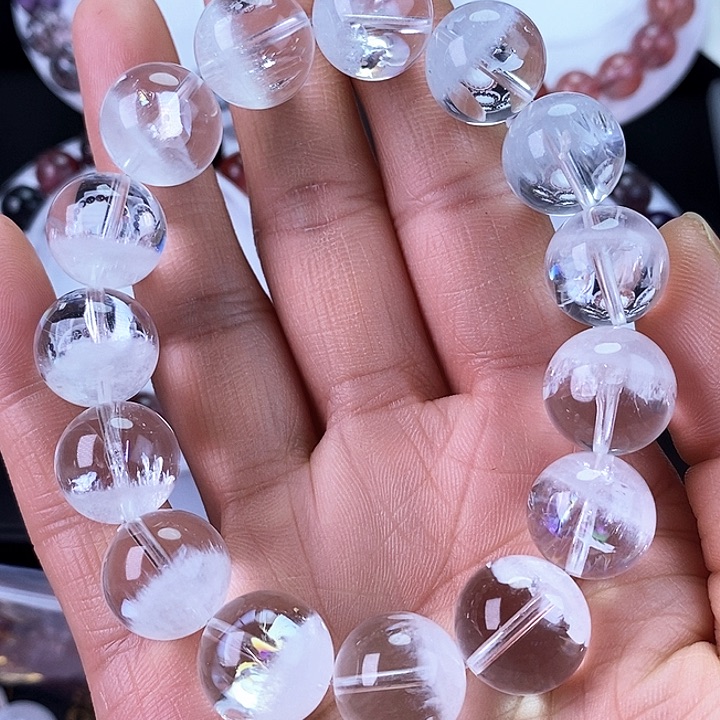 水晶手链未镶嵌白幽灵