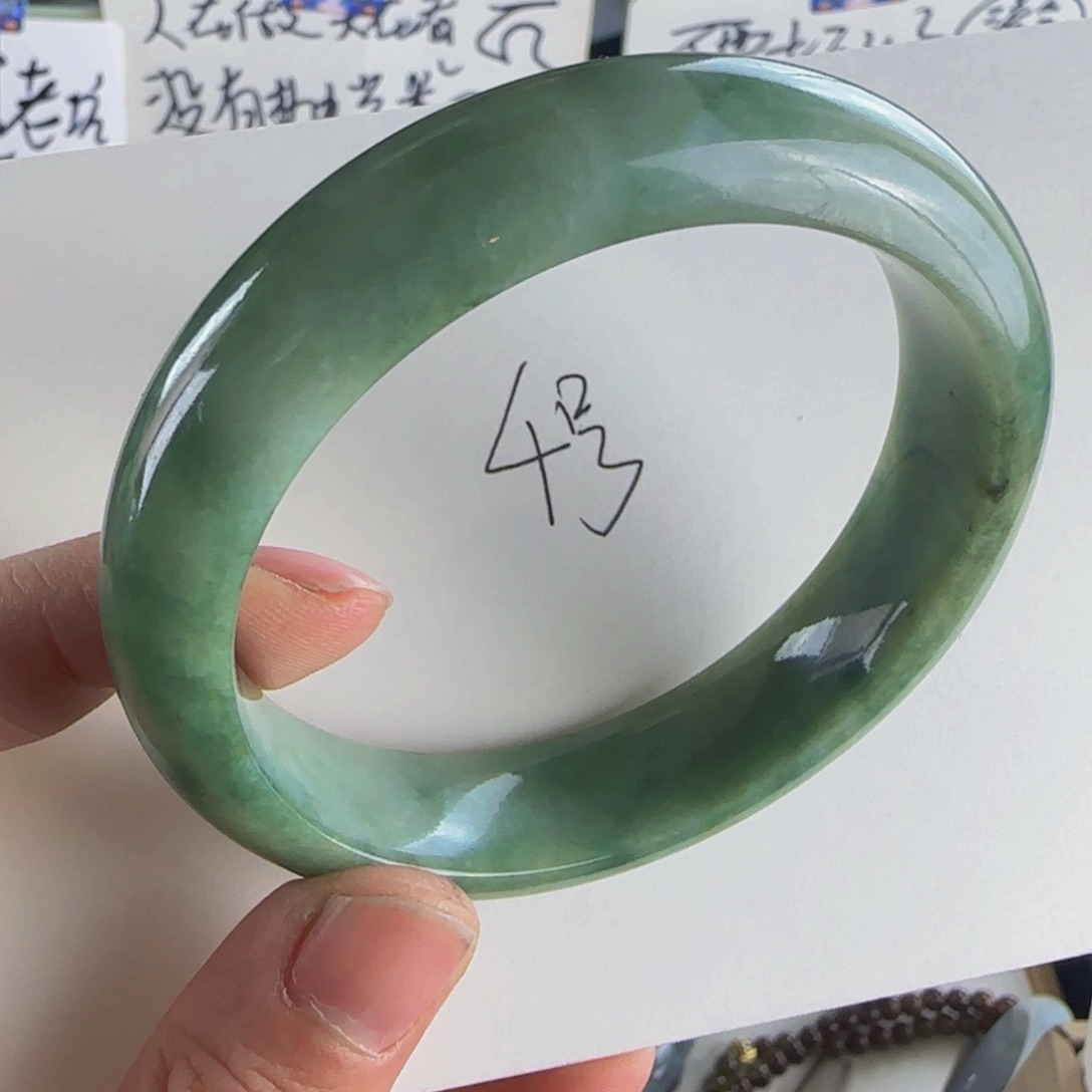 翡翠手镯未镶嵌老坑58.4圈