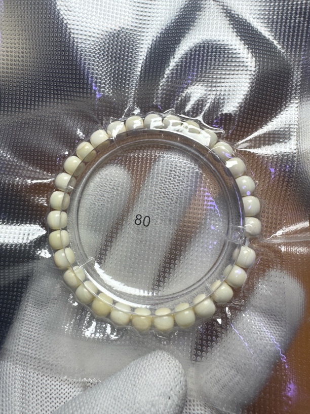 手工珠串7×6海系黄皮肉80号