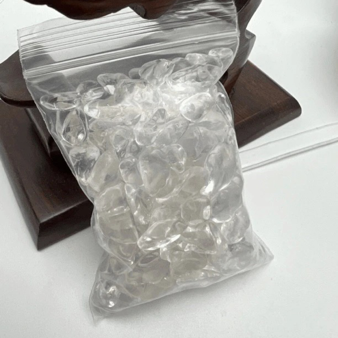 丫丫水晶-白水晶小颗粒碎石100克