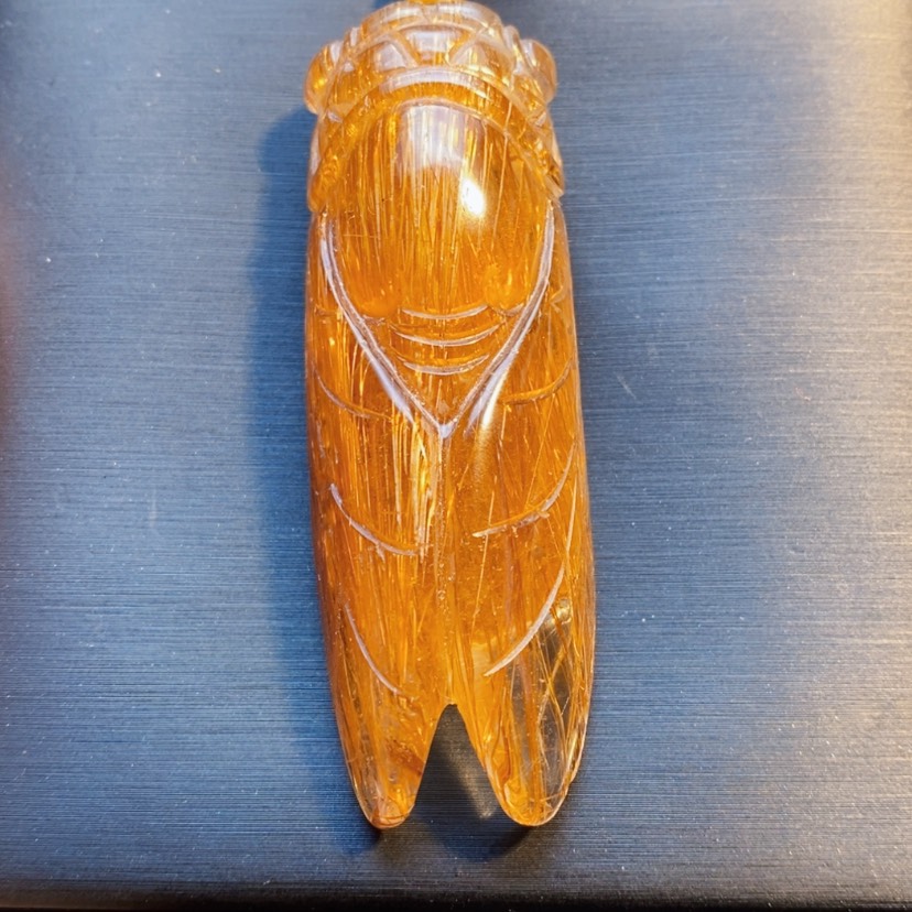 【闪购商品】发晶颈饰未镶嵌天然铜发晶知了吊坠