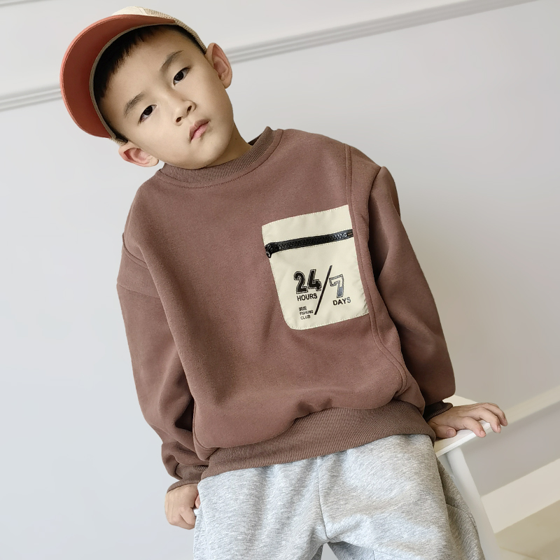 AW3013Y男童卫衣2025新款春秋儿童时髦衣服大童痞帅春季童装潮酷