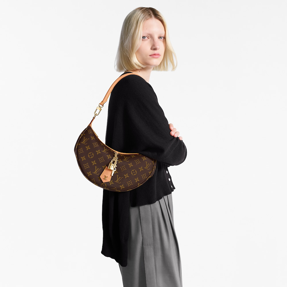 全新未使用 LouisVuitton/路易威登 Looping月牙复古单肩斜挎