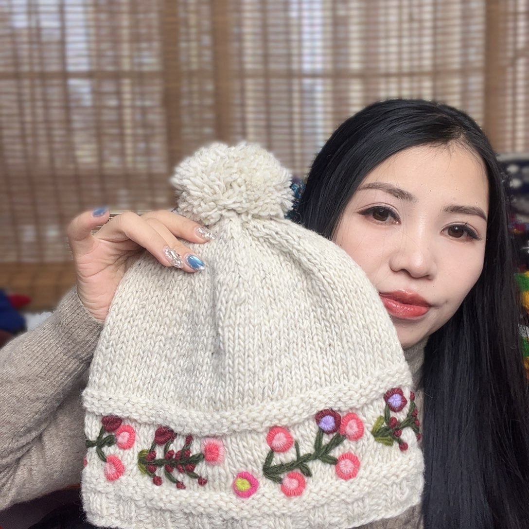 羊毛手工羊毛帽子994