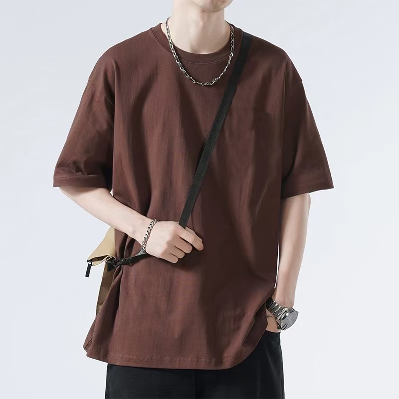 夏季男士基础款休闲简约巴百搭圆领短袖T恤H4175