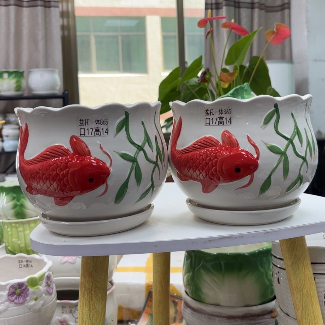 @夏西陶瓷花盆@@5865