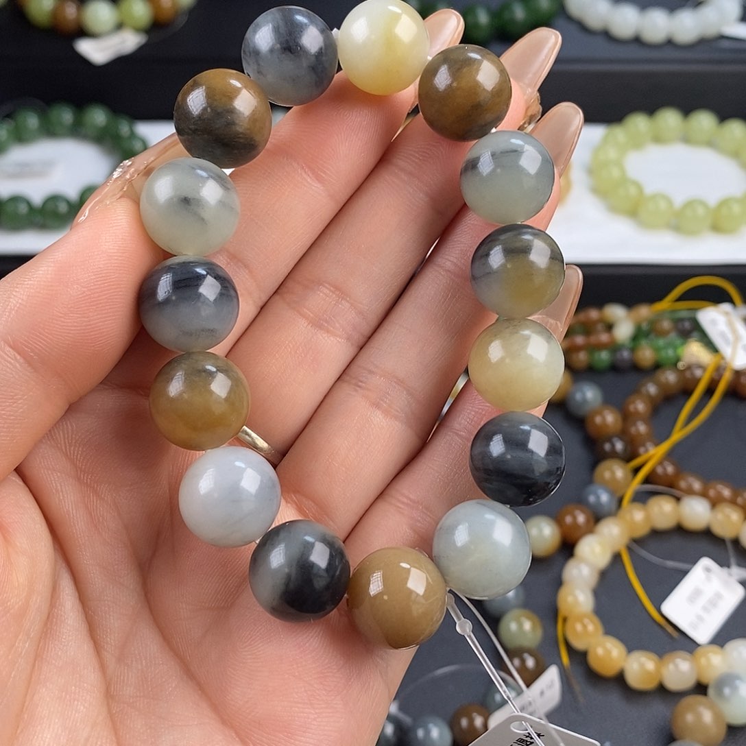 和田玉手串未镶嵌峻*