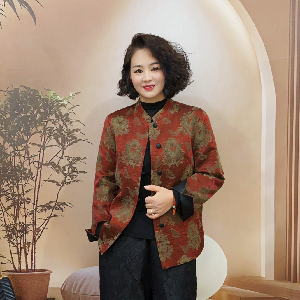 【两面两穿】洋气时尚女士国风复古两面穿高端外套秋冬上衣短款百搭