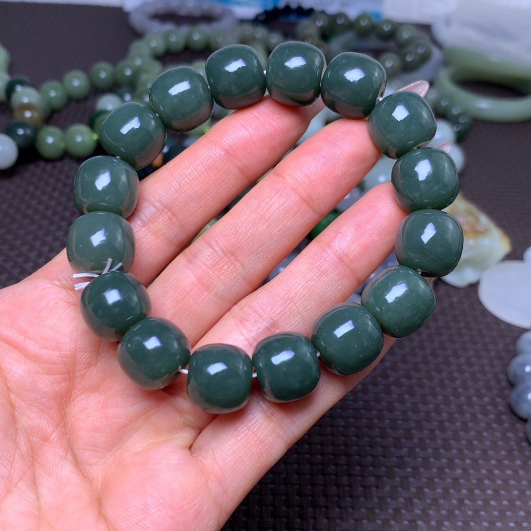 和田玉未镶嵌手串卡14