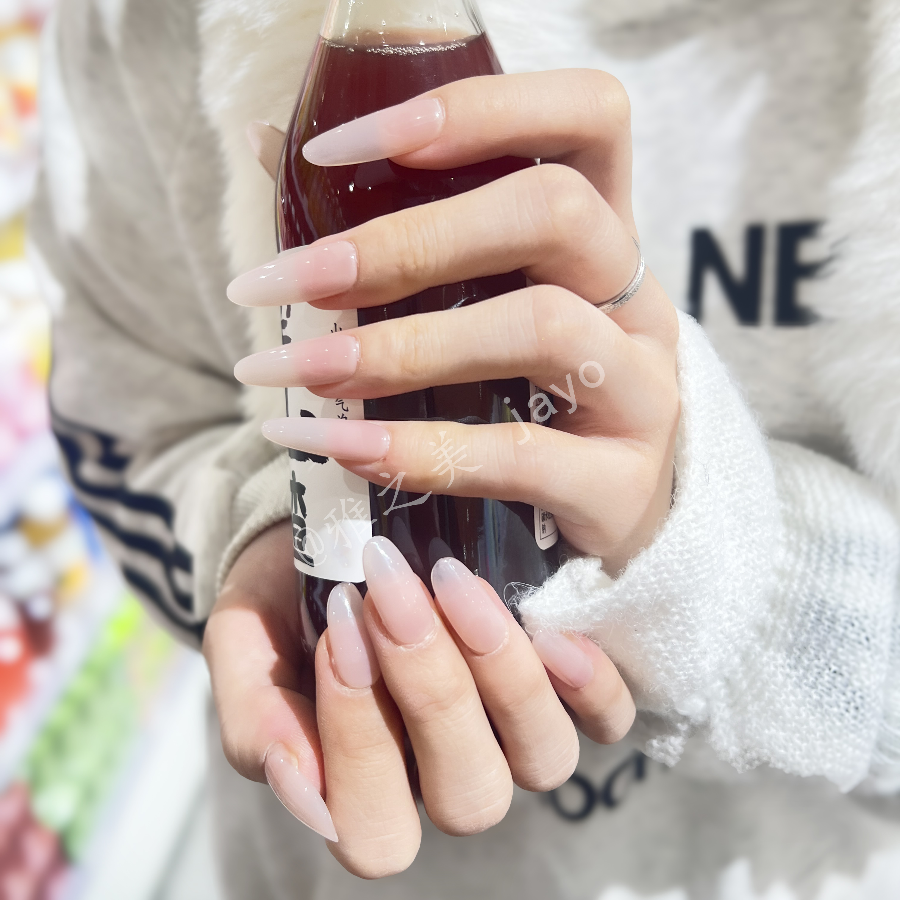 【甘露寺】裸色简约高级渐变手工穿戴甲中长款显白百搭美甲甲片