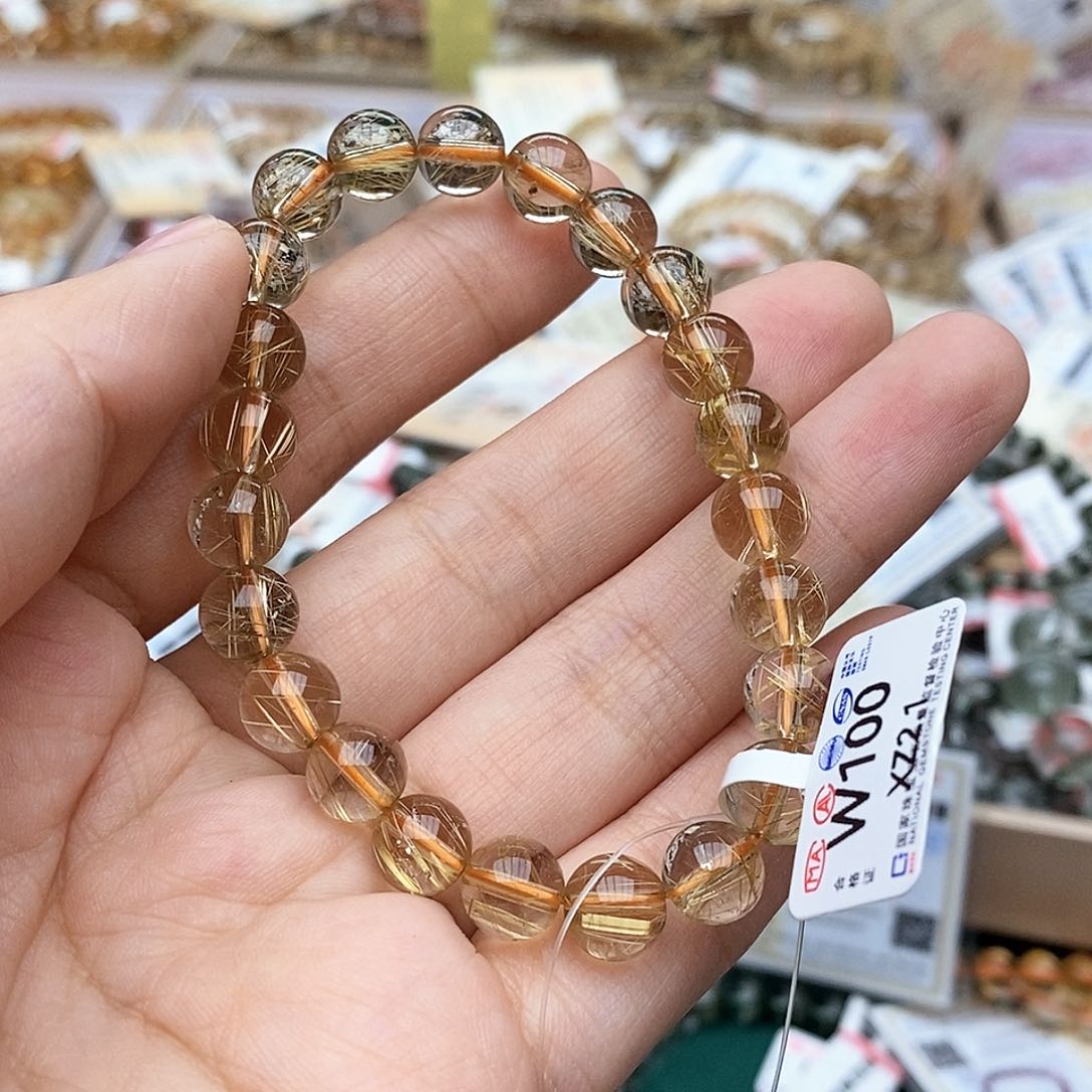 水晶手链未镶嵌W100金发