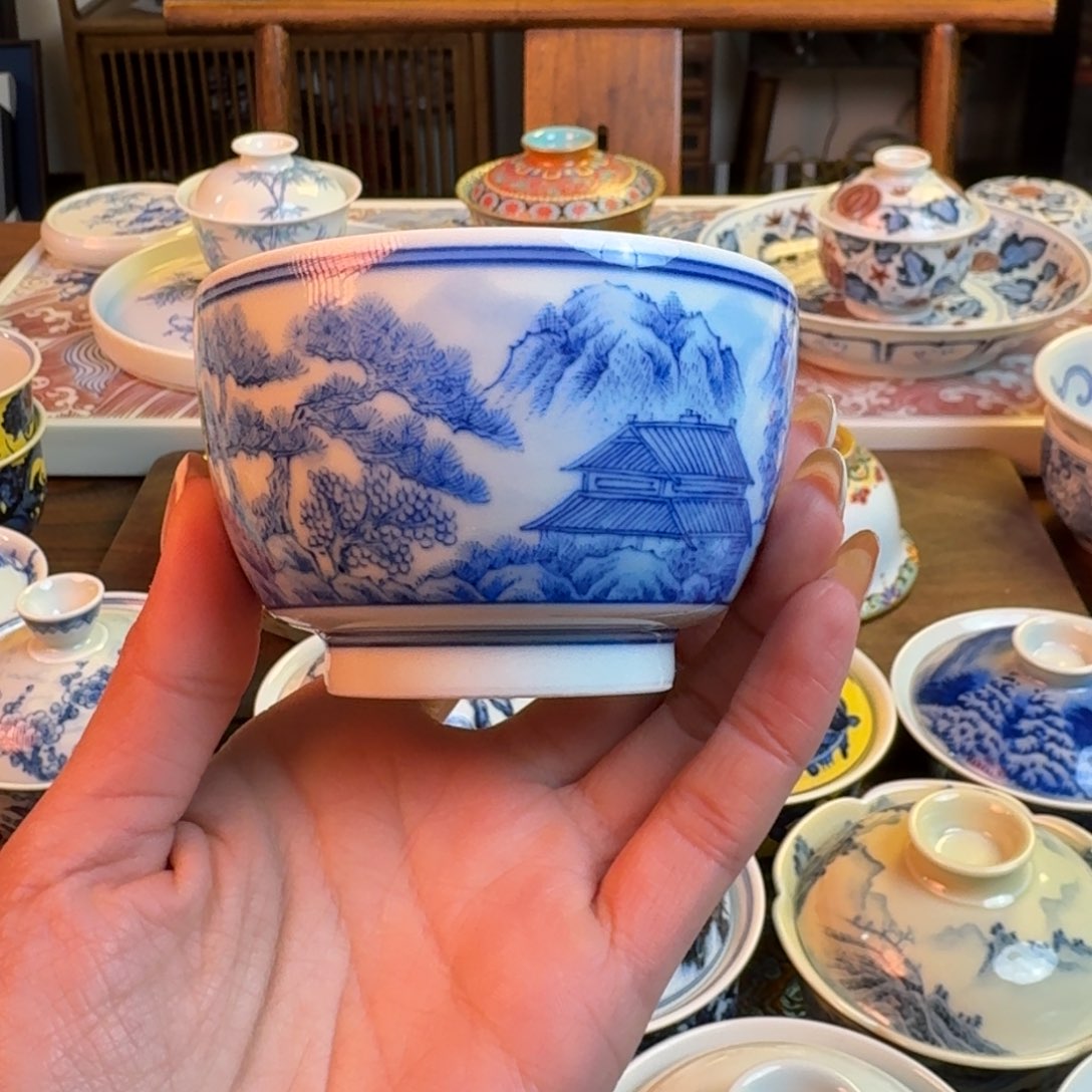 杯重工精工山水杯纯手绘福利