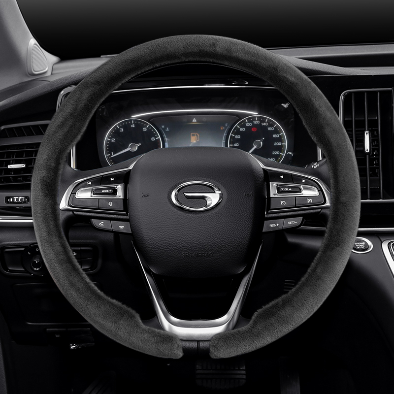 13广汽传祺GS3 GS4 GS8 E8 M8 m6pro影速E9冬季毛绒方向盘车把套