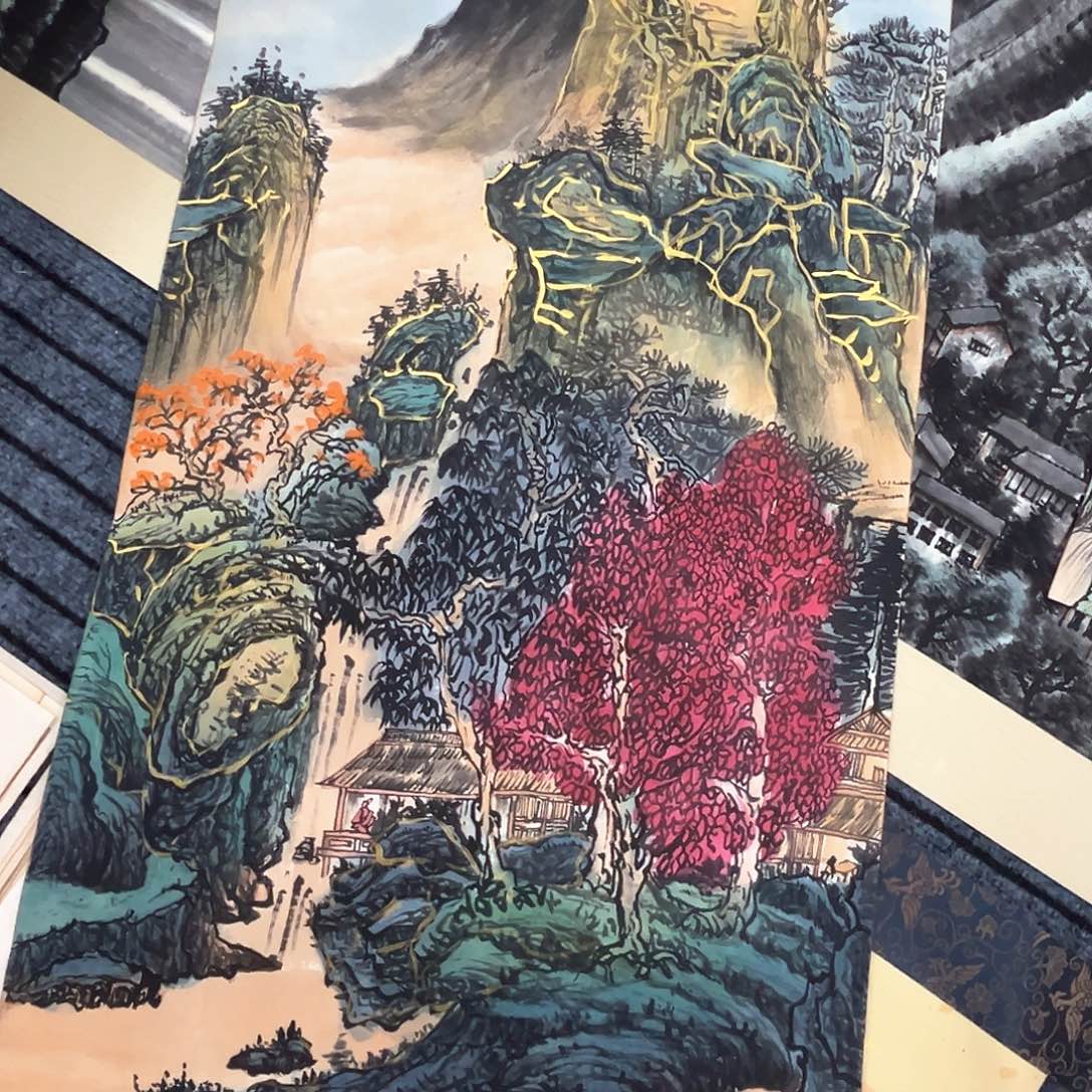 晚***尘带灯款客厅书房设计