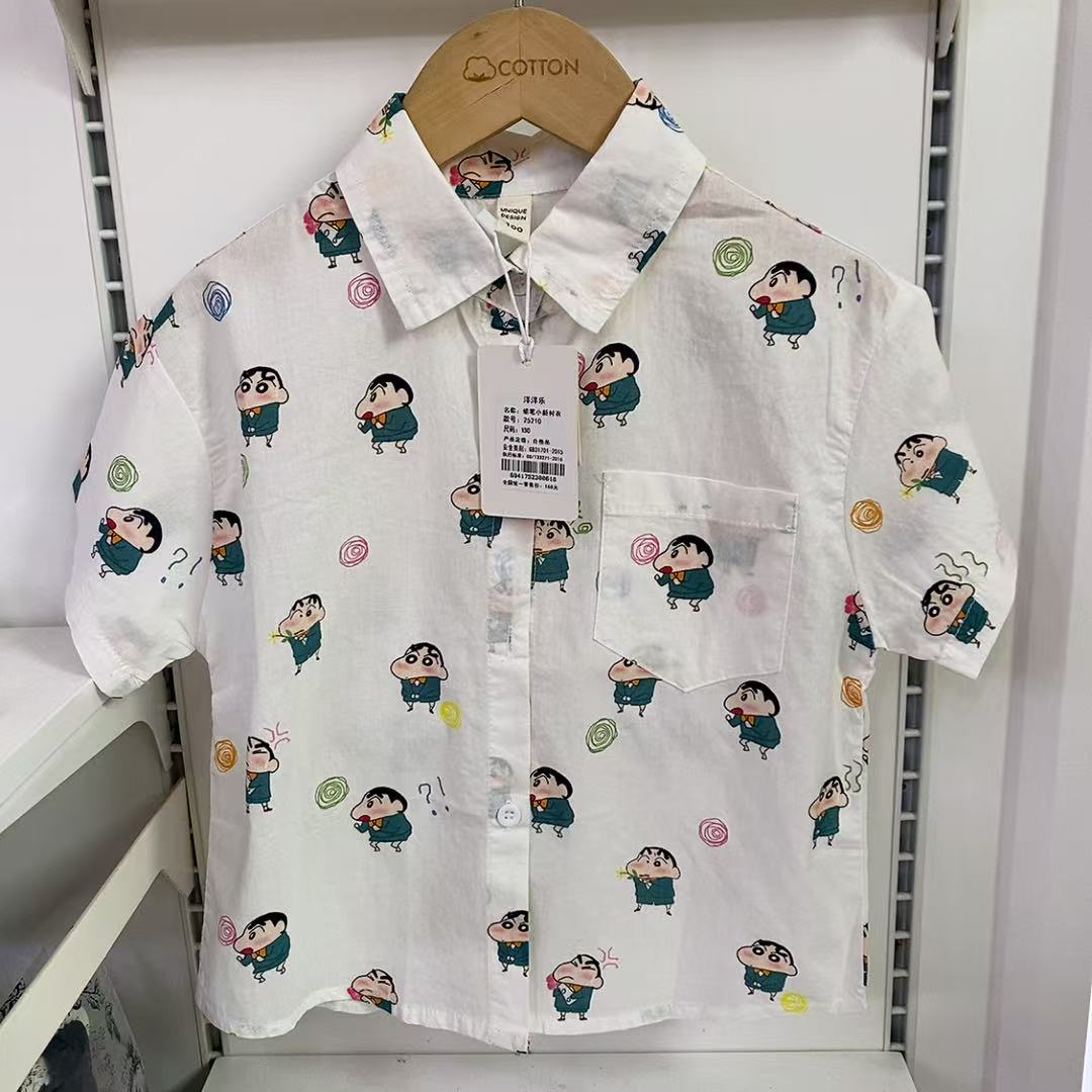 25210蜡笔小新满印衬衣（白色）