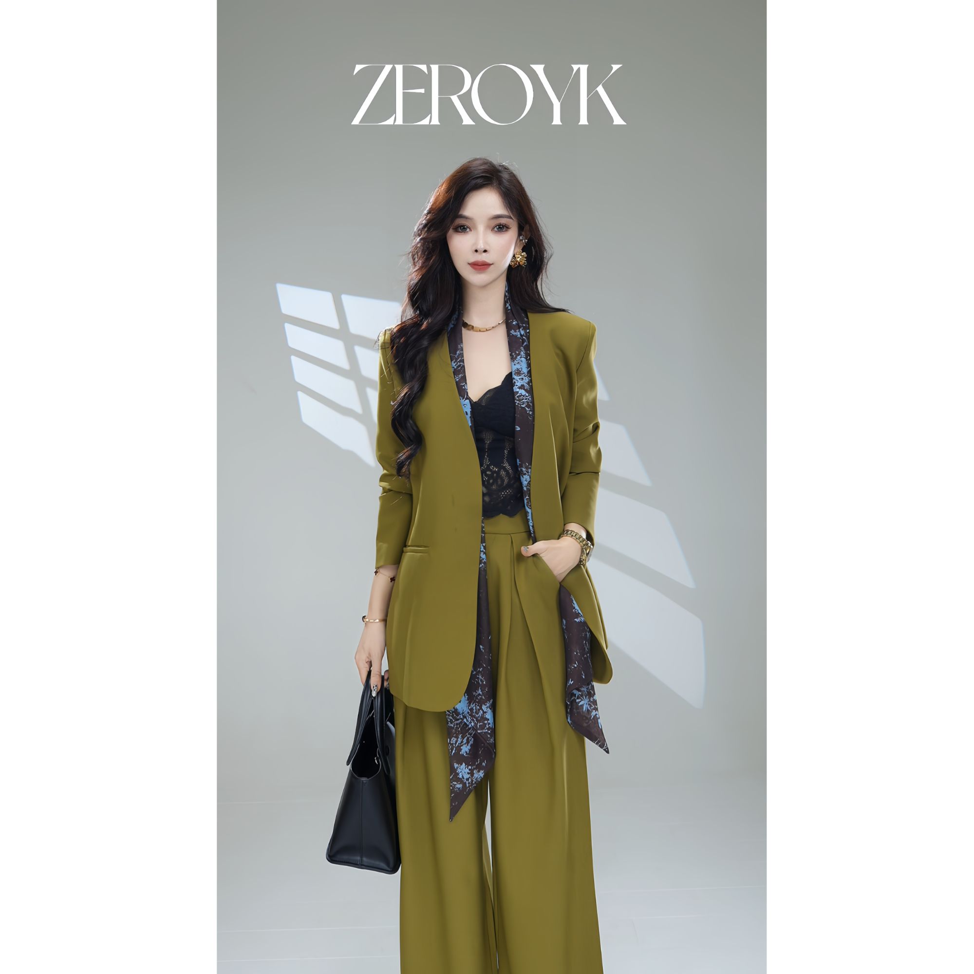 ZEROYK【翎蔻】深圳南油气质显瘦轻奢休闲设计师四件套装