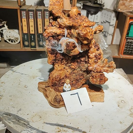 精***活泥塑7北沉香琥珀木天然造型山水摆件。