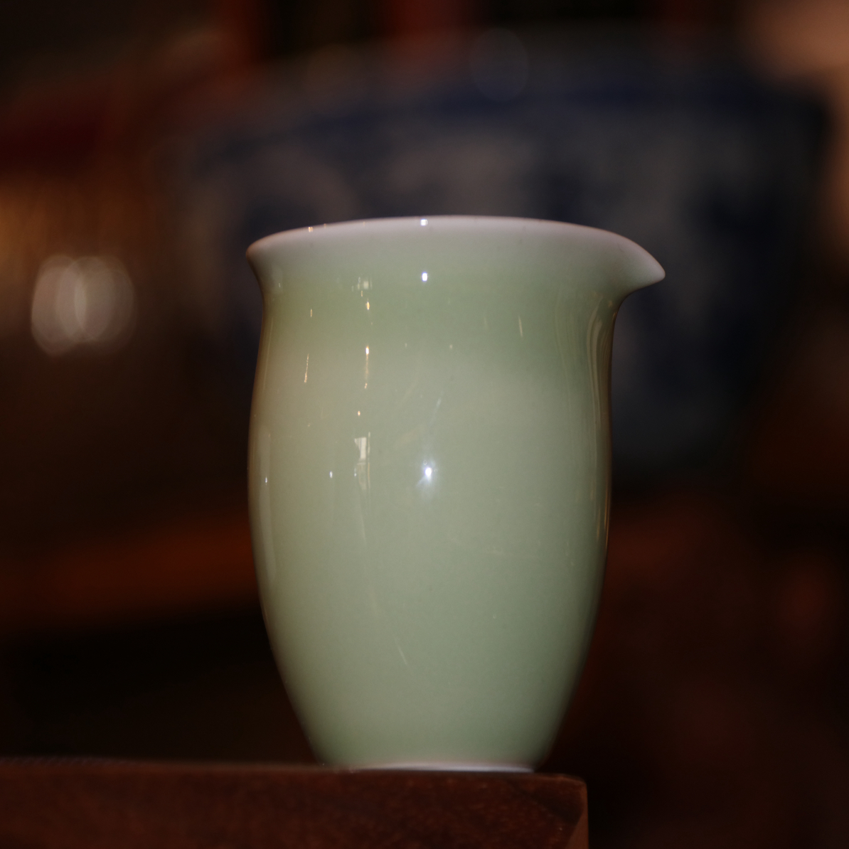 蔡晓芳晓芳窑单色釉碧清釉公杯陶瓷公杯碧清釉公杯公道杯150cc