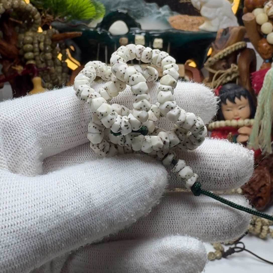 星月菩提手串1号车尺寸6石玉玛尼墩108