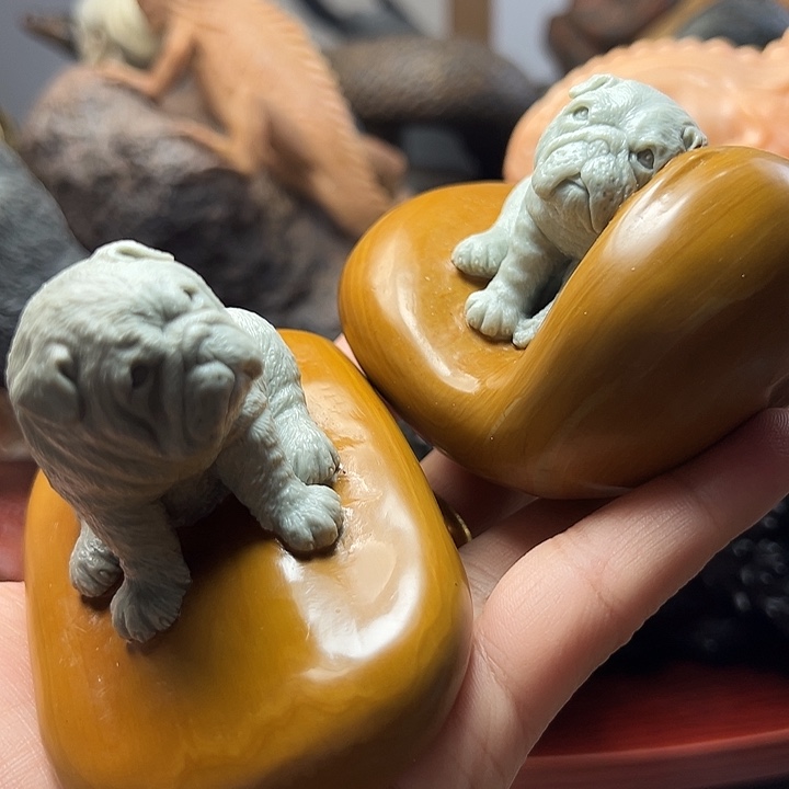 东北石三****松花石摆件