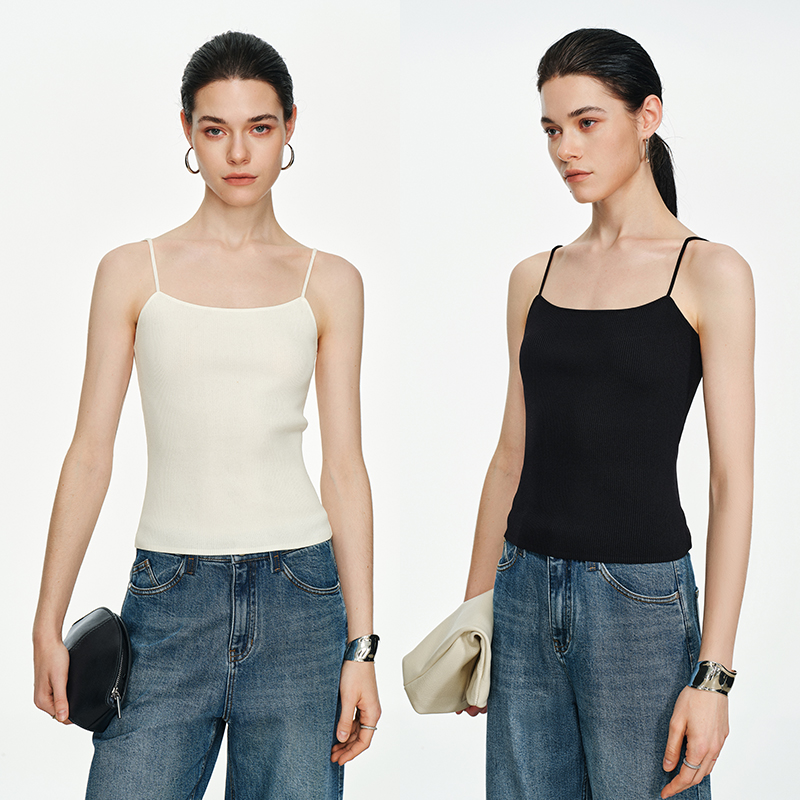 COKEYA/高弹“百搭王”~特种凉感纱无袖打底可调节肩带吊带背心女