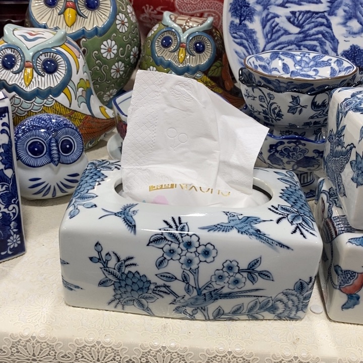 【闪购商品】摆件陶瓷纸巾盒摆件。。。